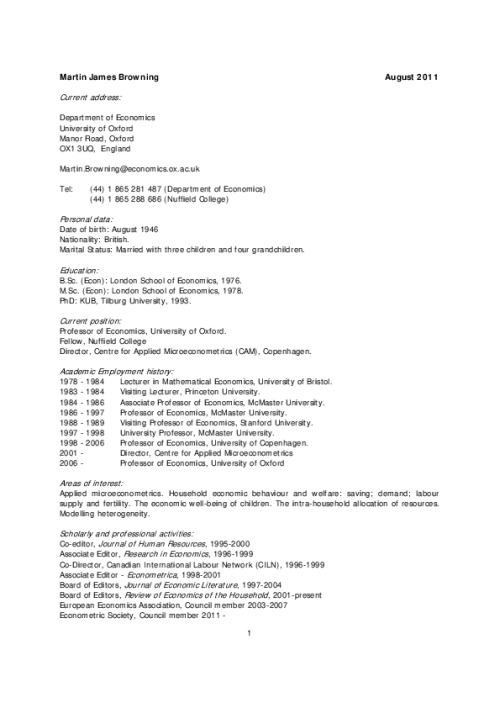 Image representing the file: Martin Browning's CV
