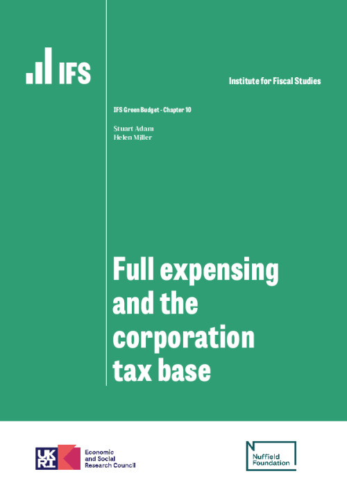 Image representing the file: Download 'Full expensing and the corporation tax base'