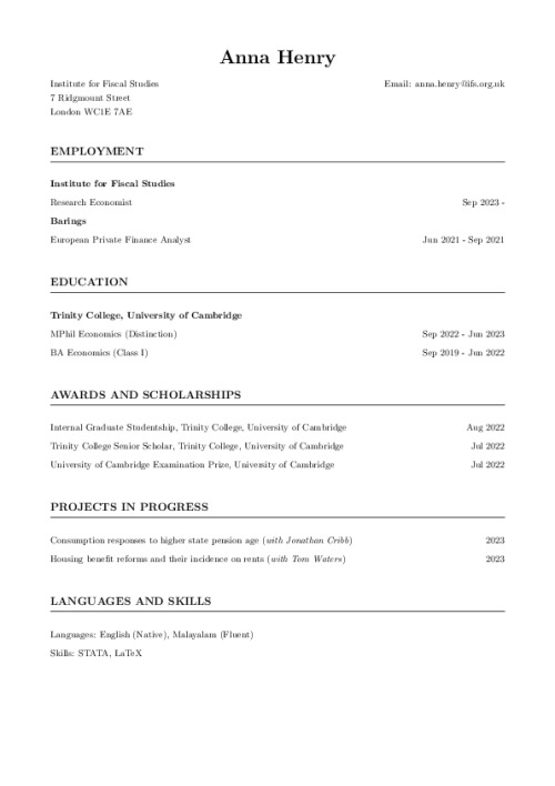 Image representing the file: Anna Henry's CV