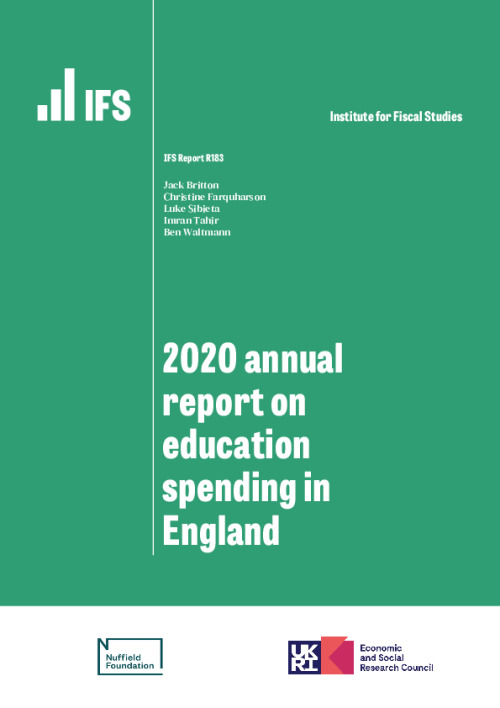 Image representing the file: 2020 annual report on education spending in England