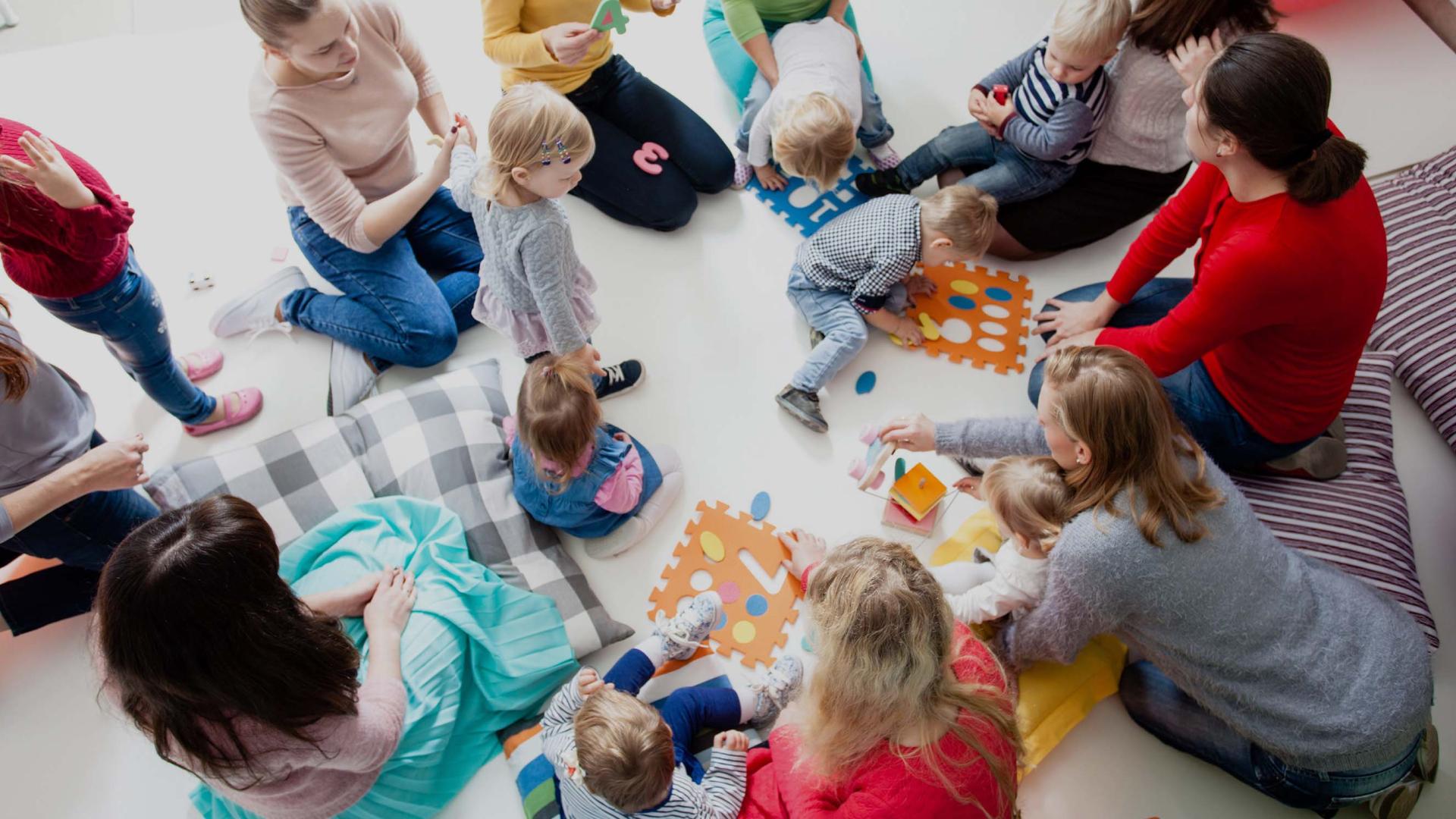 mothers and children at playgroup
