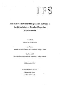 Cover - Alternatives to Current Regression Methods