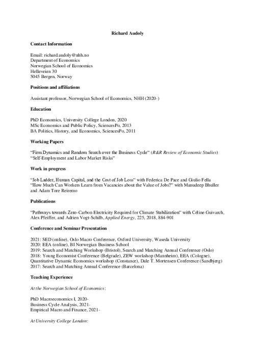 Image representing the file: Richard Audoly's CV