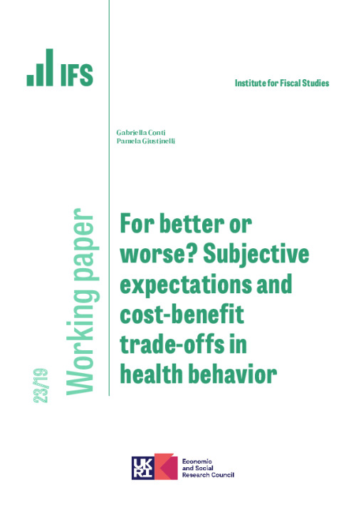 Image representing the file: WP202319-For-Better-or-Worse-Subjective-Expectations-and-Cost-Benefit-Trade-Offs-in-Health-Behavior.pdf