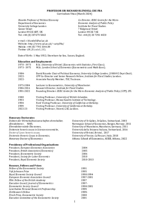 Image representing the file: Richard Blundell's CV