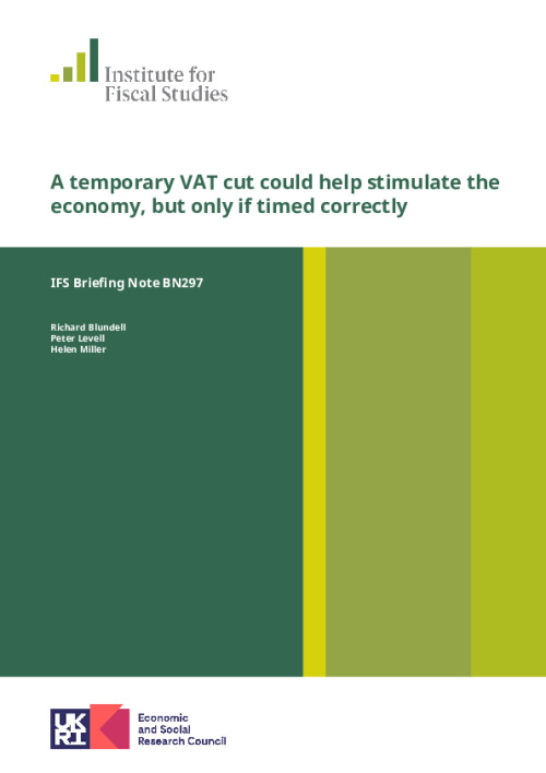 Image representing the file: A temporary VAT cut could help stimulate the economy, but only if timed correctly