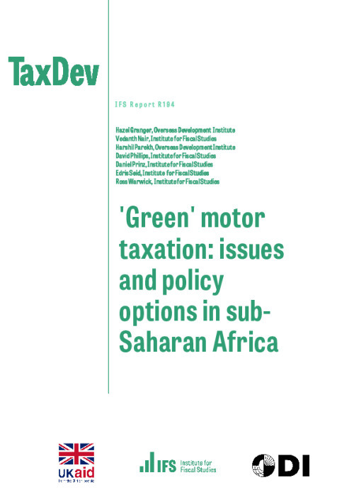 Image representing the file: 'Green' motor taxation: issues and policy options in sub-Saharan Africa