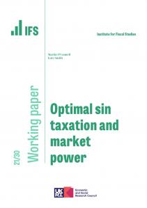 IFS WP2021/30 Optimal sin taxation and market power