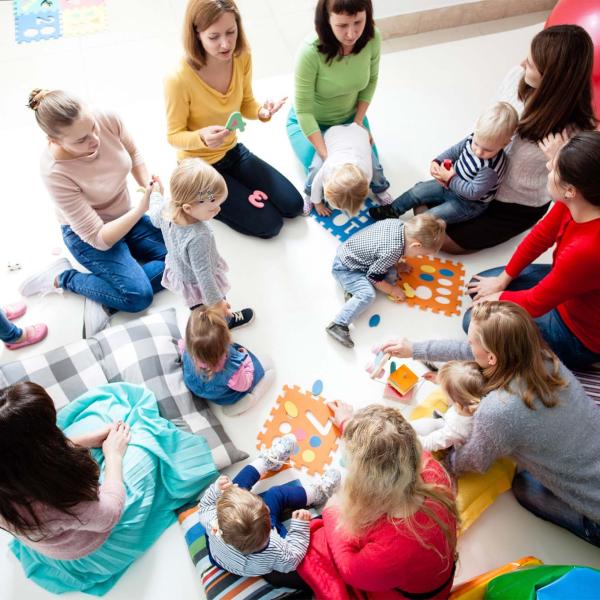 mothers and children at playgroup